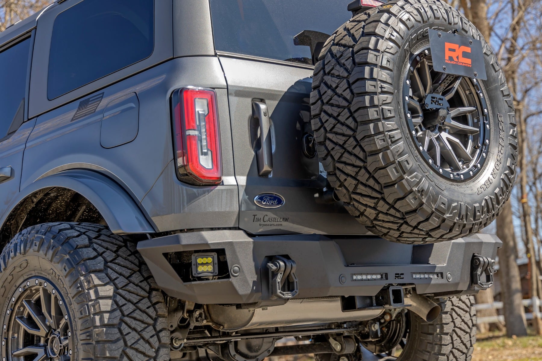 Rough Country Rear Bumper Black Series LED 6β³ Pair Slim Line Ford Bronco (21-26)