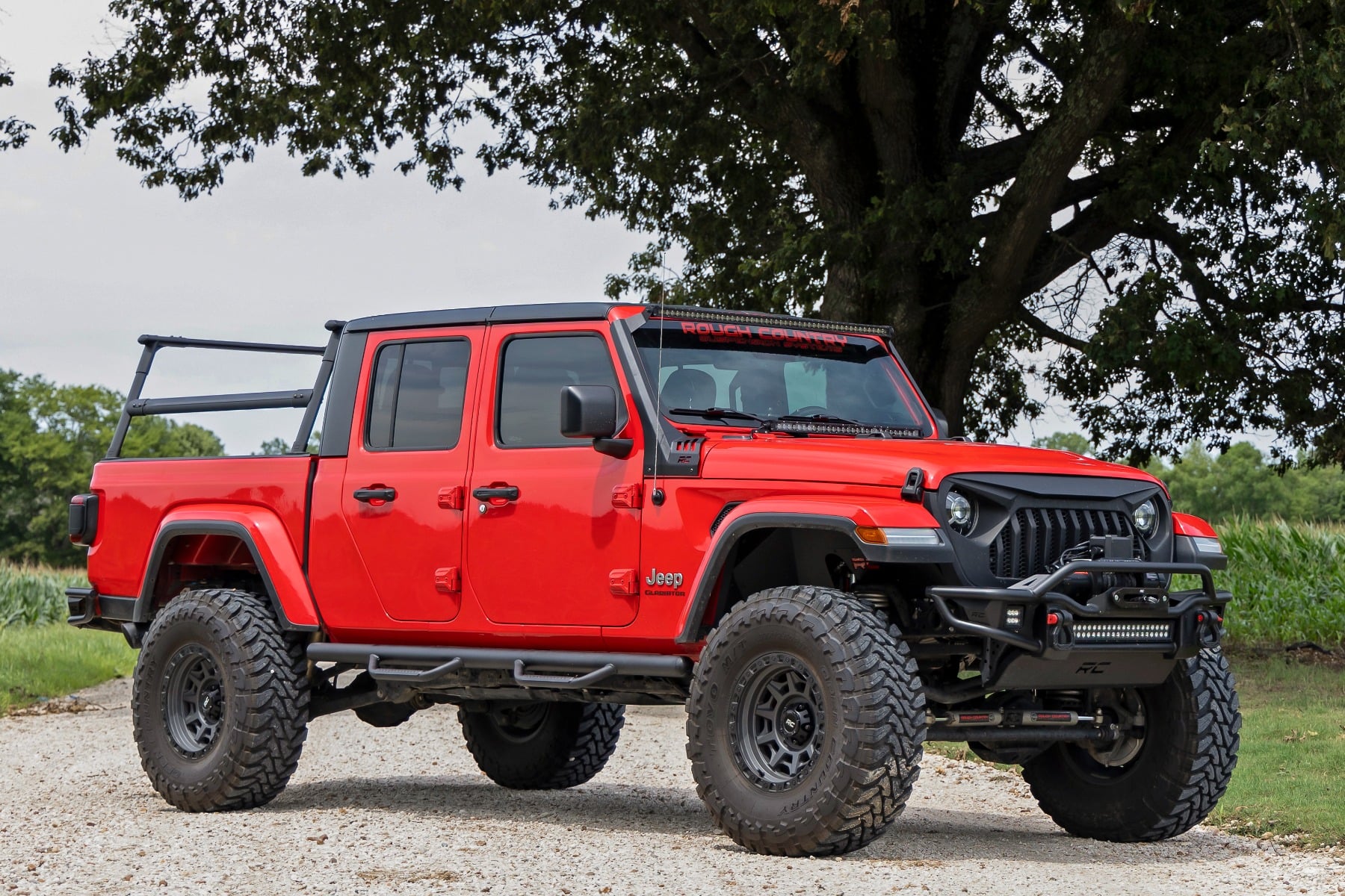 Rough Country Nerf Steps Cab Length Crew Cab Jeep Gladiator JT 4WD (2020-2026)