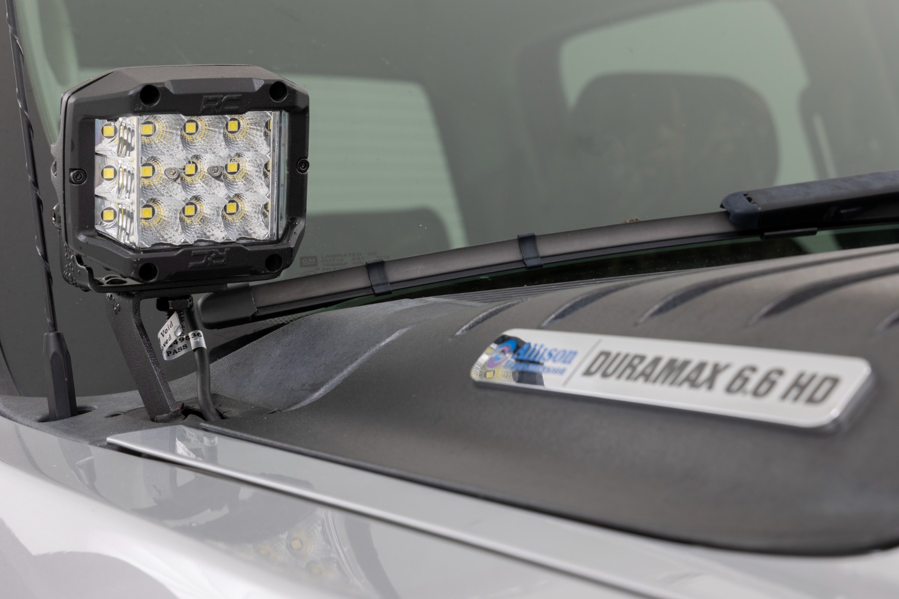 Rough Country LED Light Kit Ditch Mount 2β³ Black Pair Spot Chevy 1500 & Chevy/GMC 2500HD/3500HD (07-14)