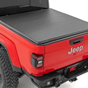 Rough Country Soft Tri-Fold Bed Cover 5β² Bed Jeep Gladiator JT 4WD (2020-2026)