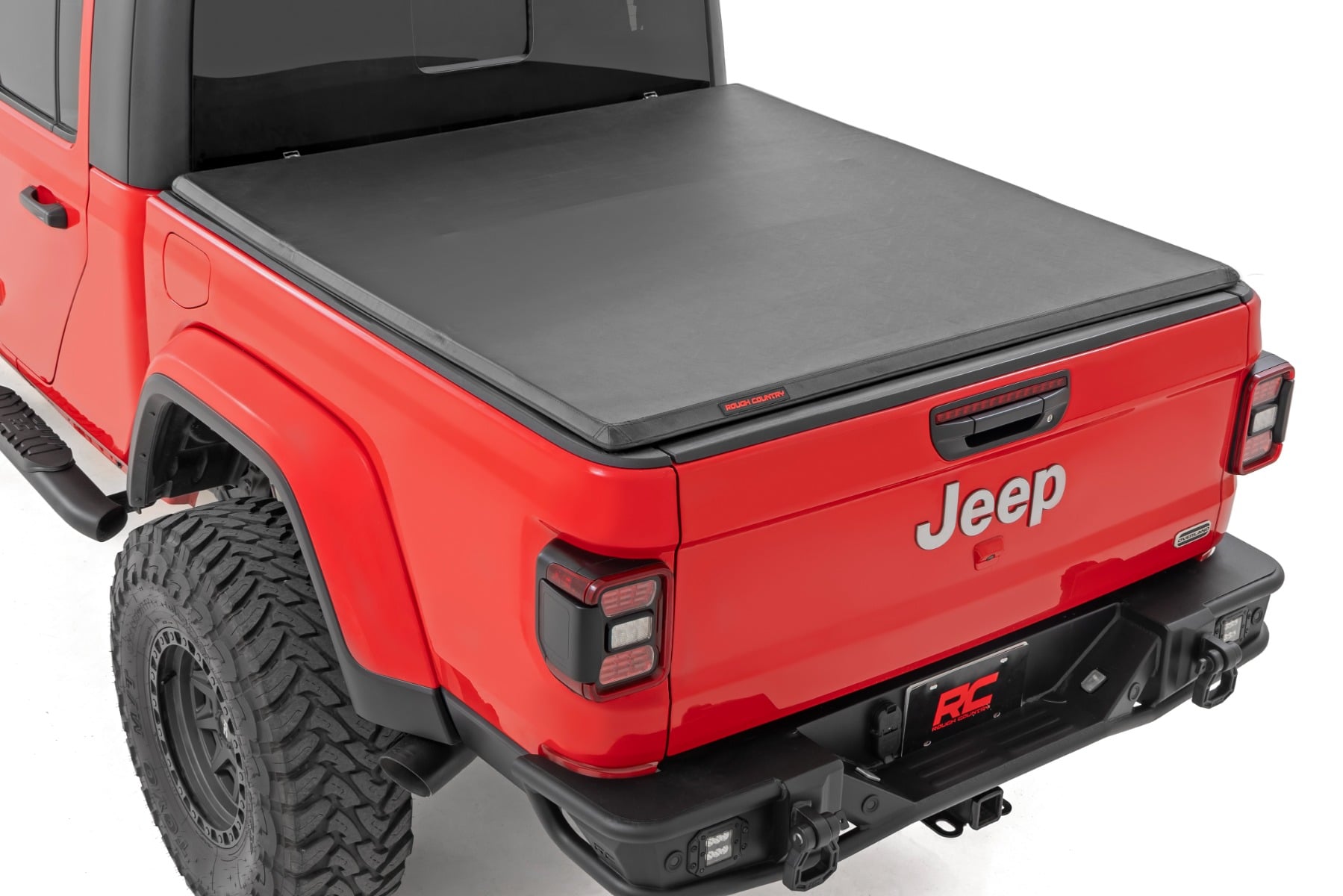 Rough Country Soft Tri-Fold Bed Cover 5β² Bed Jeep Gladiator JT 4WD (2020-2026)