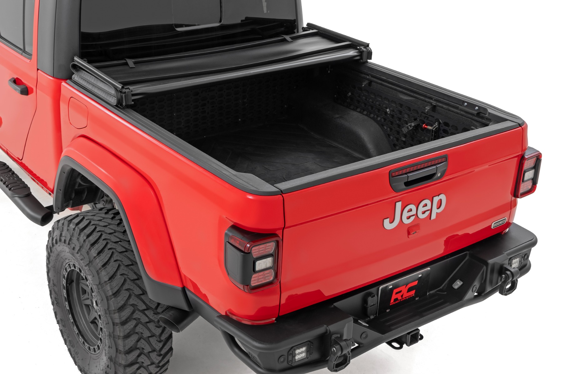 Rough Country Soft Tri-Fold Bed Cover 5β² Bed Jeep Gladiator JT 4WD (2020-2026)