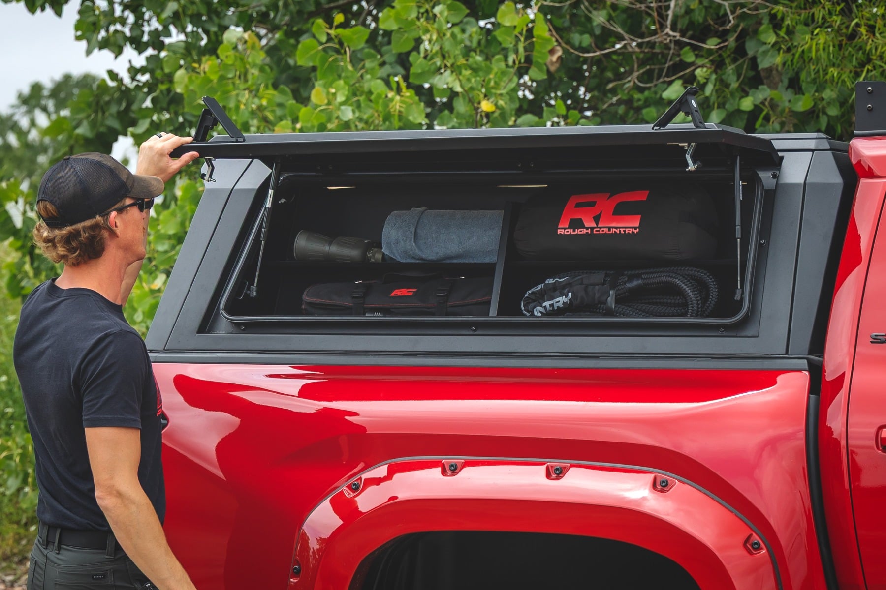 Rough Country Bed Cap Side Shelf Storage Bin Passengers Side Toyota Tacoma (24-26)
