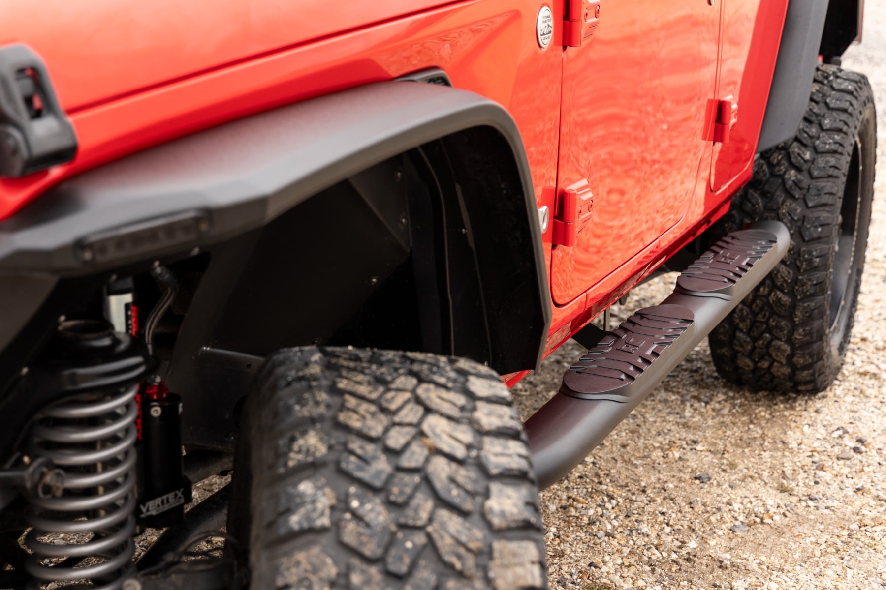 Rough Country Oval Nerf Steps 4 Door Black Jeep Wrangler Unlimited 4WD (2018-2026)