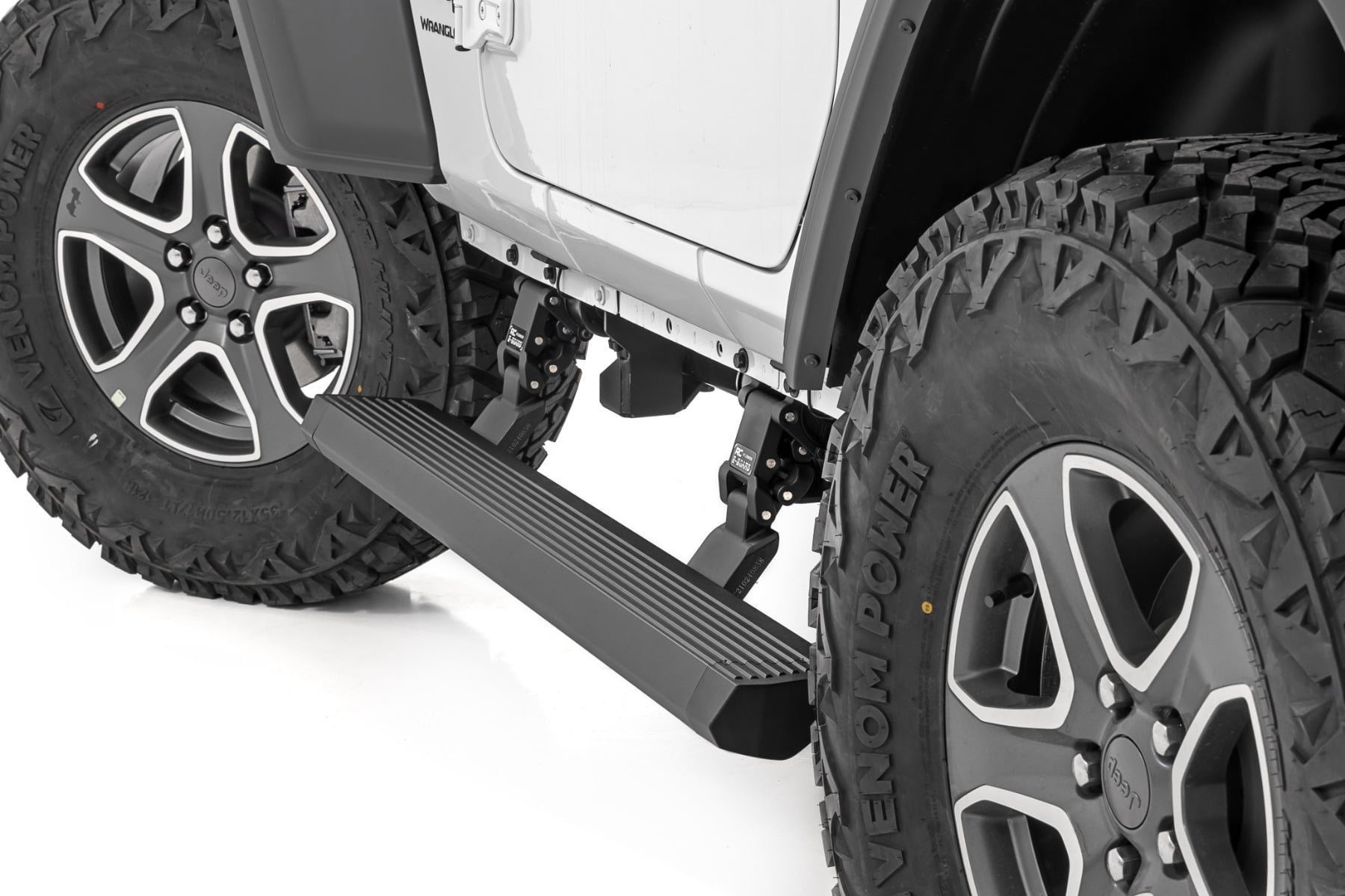 Rough Country Power Running Boards Dual Electric Motor 2 Door Jeep Wrangler JL (18-26)