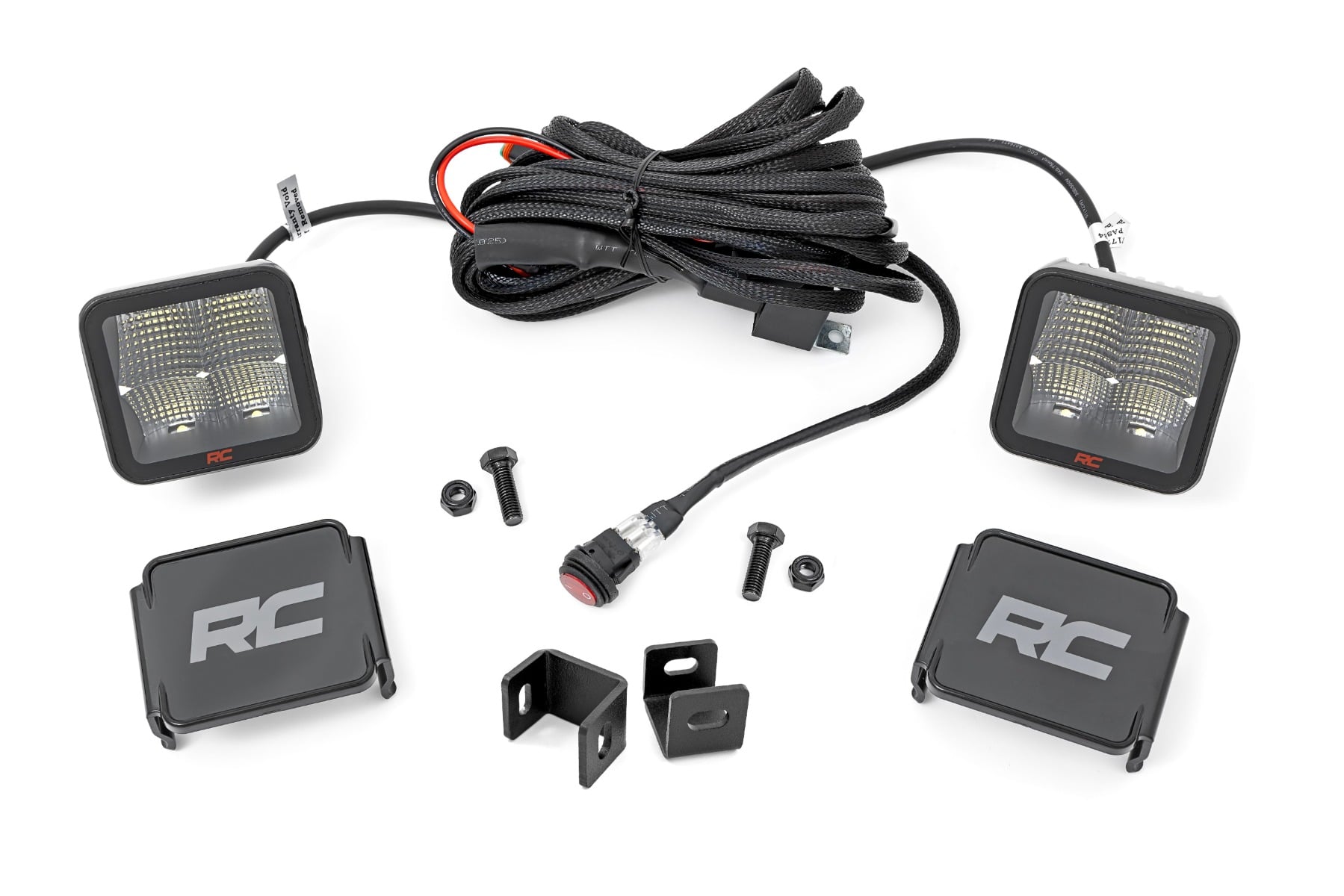 Rough Country LED Light Kit Ditch Mount 2β³ Spectrum Pair Spot Toyota Tundra (22-26)