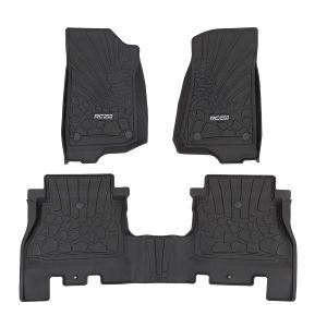 Rough Country Flex Fit Floor Mats FR & RR 4 Door Jeep Wrangler Unlimited 4WD (18-26)