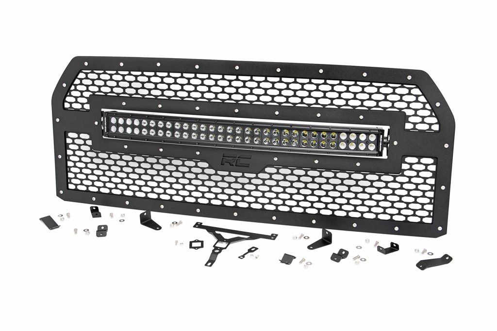 Rough Country Mesh Grille 30β³ Dual Row LED Black Ser Ford F-150 2WD/4WD (2015-2017)