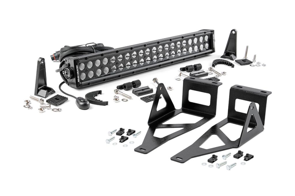 Rough Country LED Light Kit Bumper Mount 20β³ Black Dual Row Ford F-250/F-350 Super Duty (05-07)