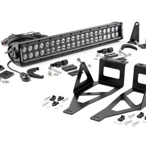 Rough Country LED Light Kit Bumper Mount 20″ Black Dual Row Ford F-250/F-350 Super Duty (05-07)