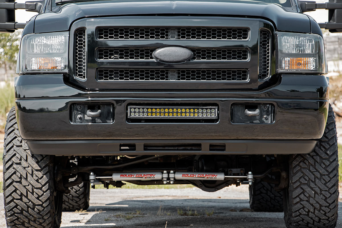 Rough Country LED Light Kit Bumper Mount 20β³ Black Dual Row Ford F-250/F-350 Super Duty (05-07)