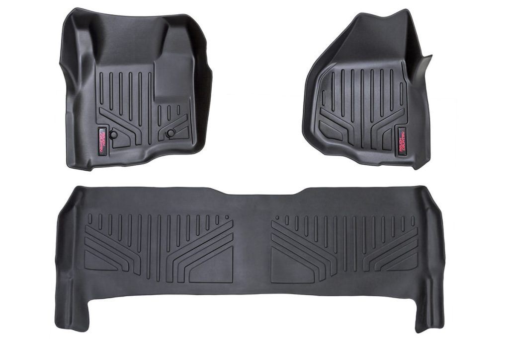 Rough Country Floor Mats FR & RR Depressed Pedal Ford F-250/F-350 Super Duty (11-16)