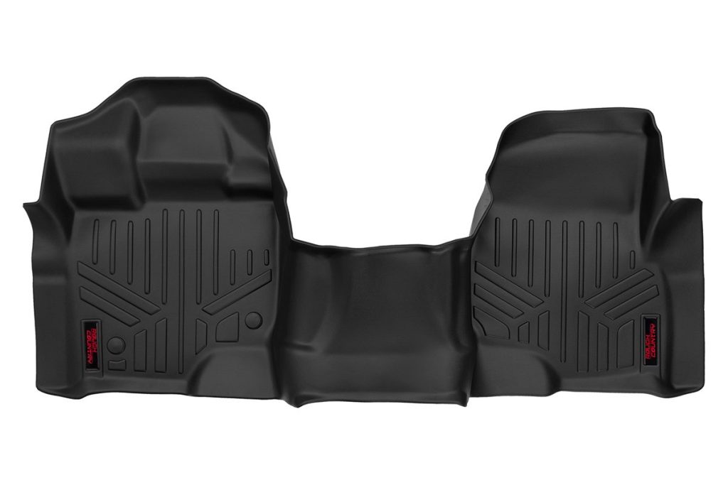 Rough Country Floor Mats Front Over Hump Ford F-150 (15-26)/F-150 Lightning (22-26)/Raptor (17-20)