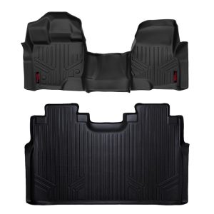 Rough Country Floor Mats FR & RR Over Hump Ford F-150 (15-26)/F-150 Lightning (22-26)/Raptor (17-26)