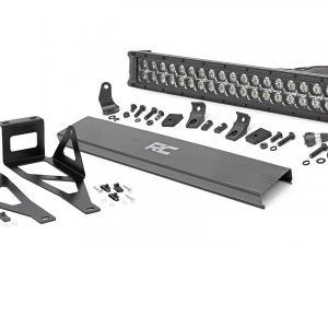 Rough Country LED Light Kit Bumper Mount 20″ Black Dual Row Amber DRL Ford F-250/F-350 Super Duty (05-07)