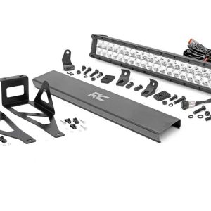 Rough Country LED Light Kit Bumper 20″ Chrome Dual Row White DRL Ford F-250/F-350 Super Duty (05-07)