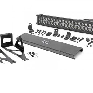 Rough Country LED Light Kit Bumper Mount 20″ Black Dual Row White DRL Ford F-250/F-350 Super Duty (05-07)