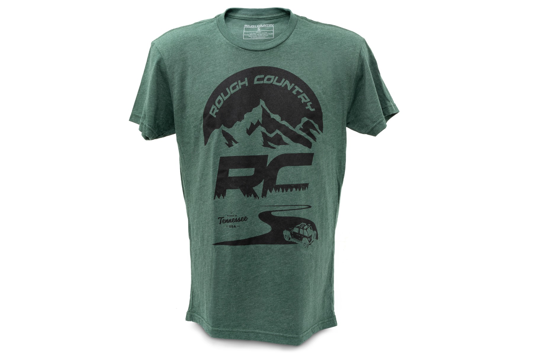 Rough Country T-Shirt RC Mountains Forest Green LG