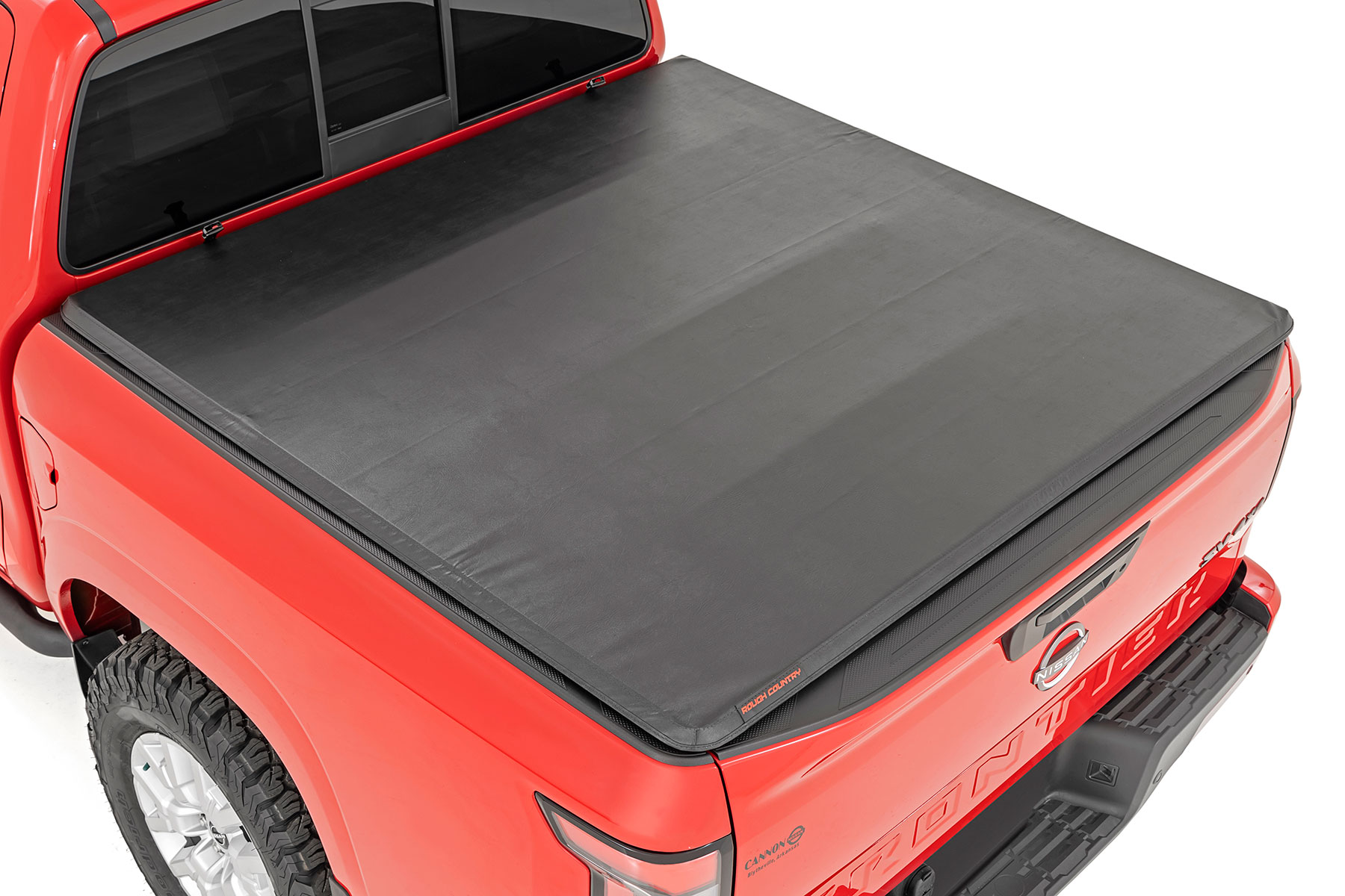 Rough Country Soft Tri-Fold Bed Cover 5β² Bed Nissan Frontier 2WD/4WD (2022-2026)