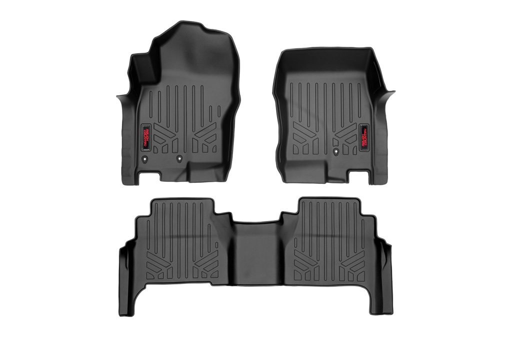 Rough Country Floor Mats FR & RR Crew Cab Nissan Frontier 2WD/4WD (2008-2021)