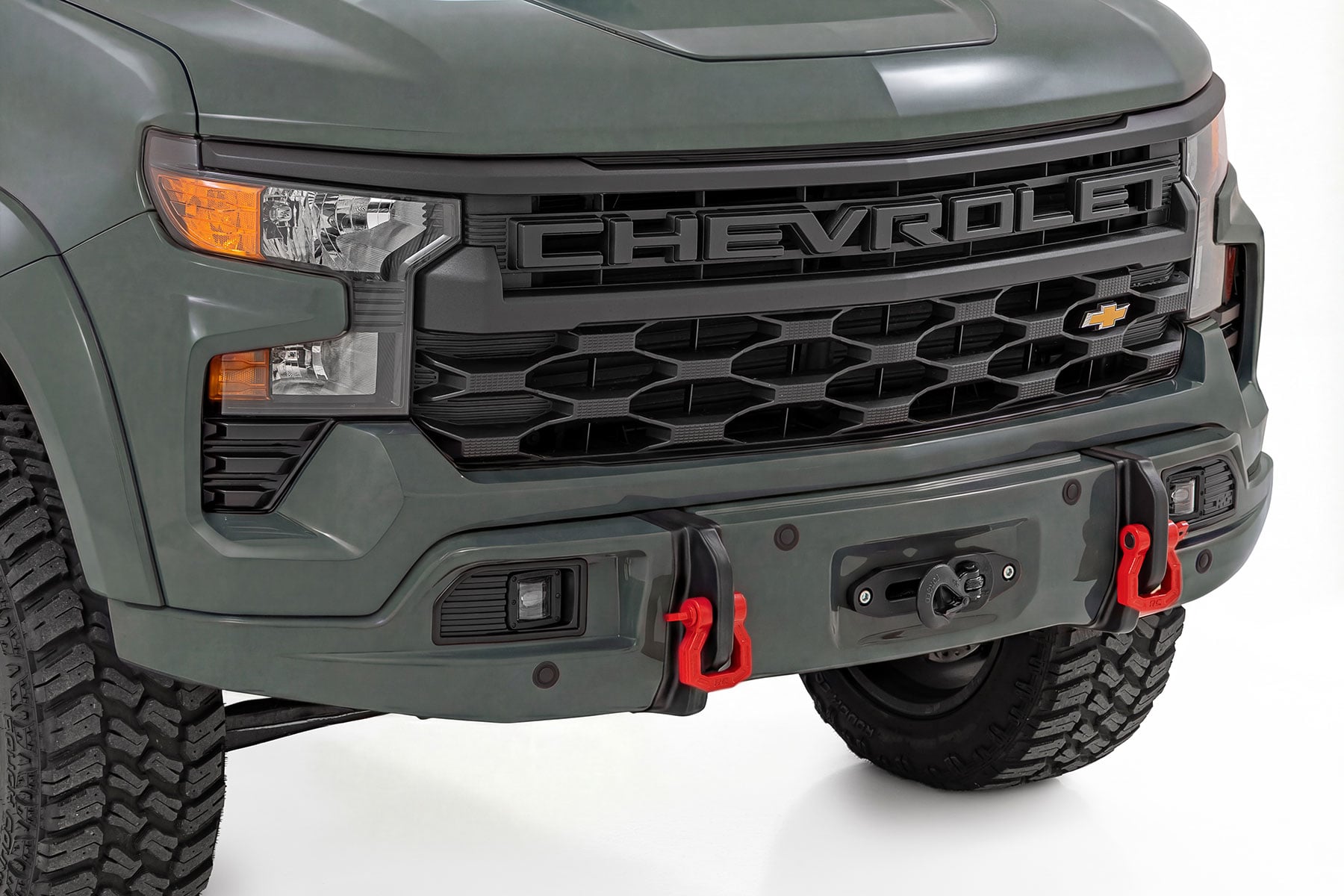 Rough Country Front FXS Bumper 12000S GBD Cypress Gray Chevy Silverado 1500 (23-26)