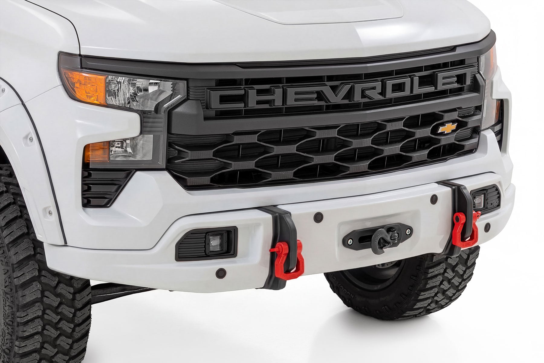 Rough Country Front FXS Bumper 12000S GAZ Summit White Chevy Silverado 1500 (23-26)