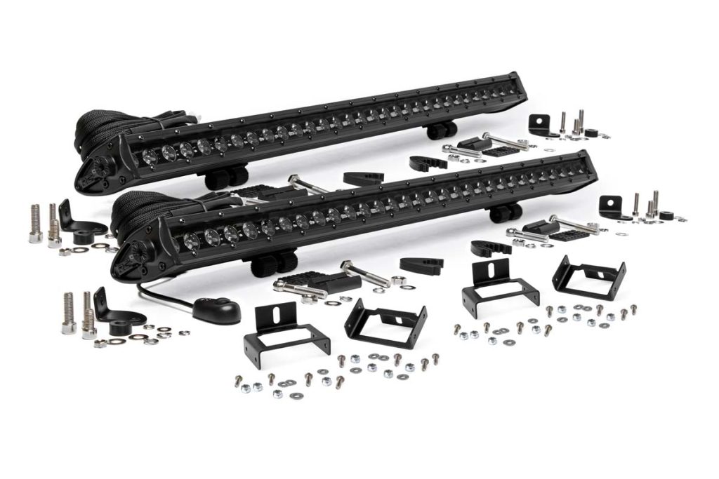 Rough Country LED Light Kit Grill Mount 30″ Black Single Row Pair Ford F-250/F-350 Super Duty (11-16)