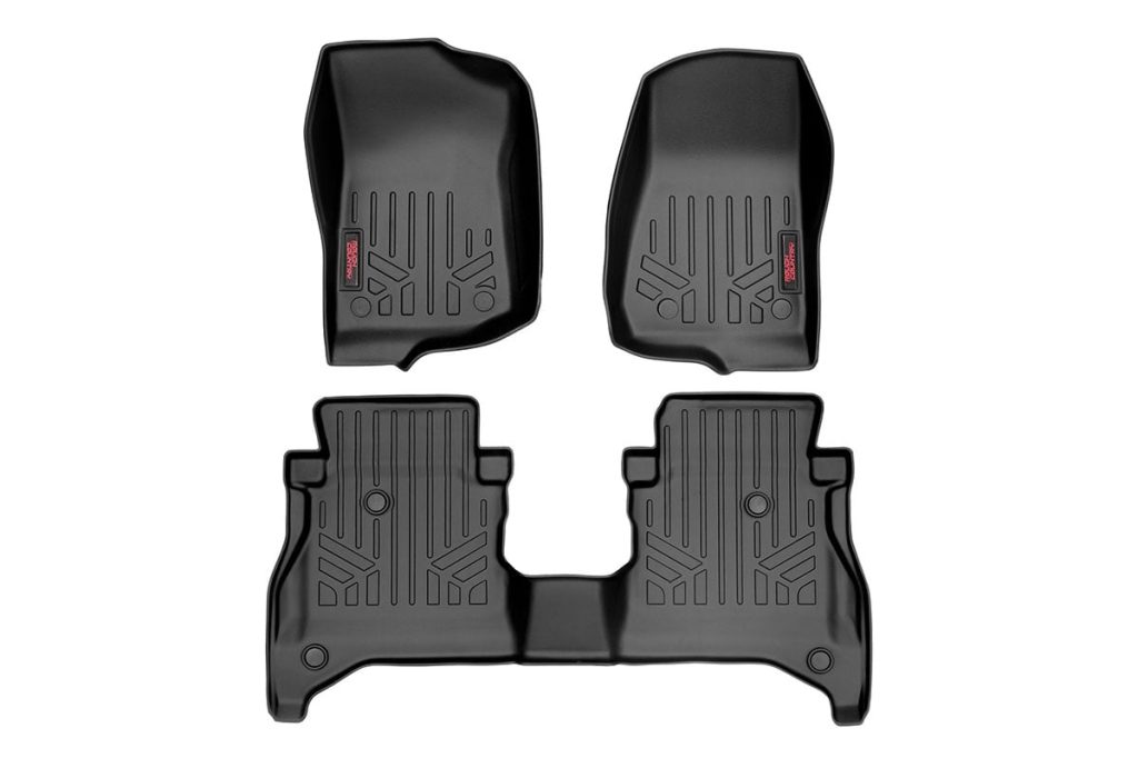 Rough Country Floor Mats FR & RR RR Non-Lock Jeep Gladiator JT 4WD (2020-2026)