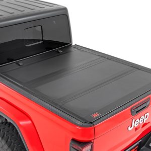 Rough Country Hard Tri-Fold Flip Up Bed Cover 5β² Bed Jeep Gladiator JT 4WD (2020-2026)