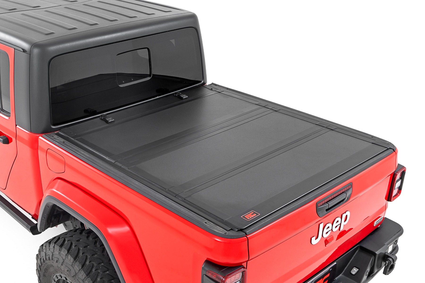 Rough Country Hard Tri-Fold Flip Up Bed Cover 5β² Bed Jeep Gladiator JT 4WD (2020-2026)