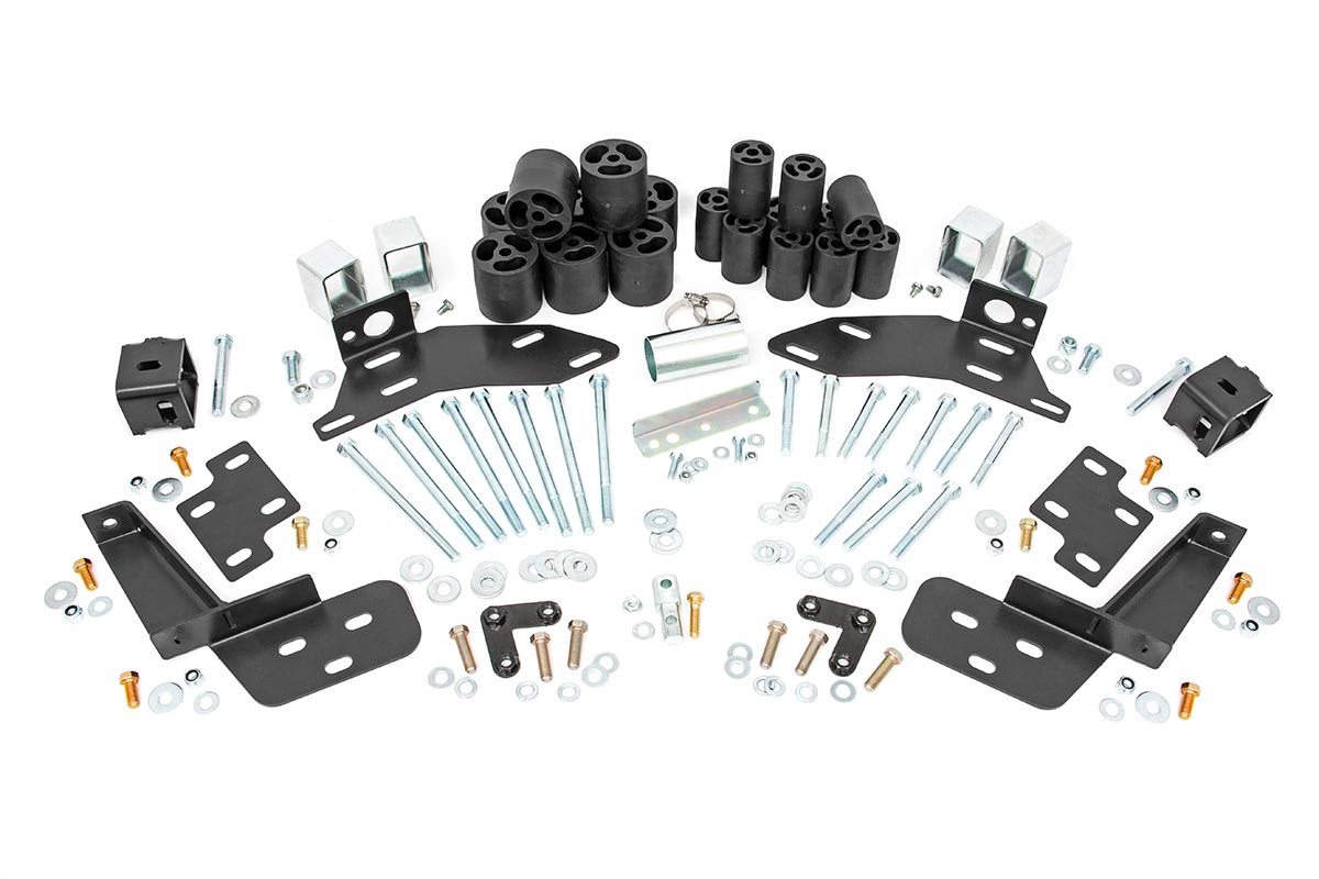Rough Country Body Lift w/Bump Brckt FR & RR 3β³ Chevy C1500/K1500 Truck (95-99)