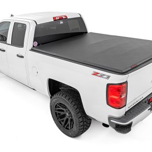 Rough Country Soft Tri-Fold Bed Cover 6β7β³ Bed Chevy/GMC 1500/2500HD/3500HD (14-19 & Classic)
