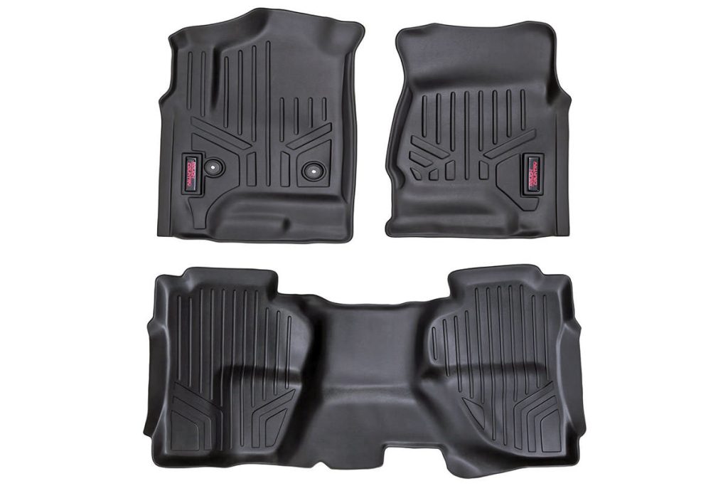 Rough Country Floor Mats FR & RR Ext Cab Chevy/GMC 1500/2500HD/3500HD 2WD/4WD