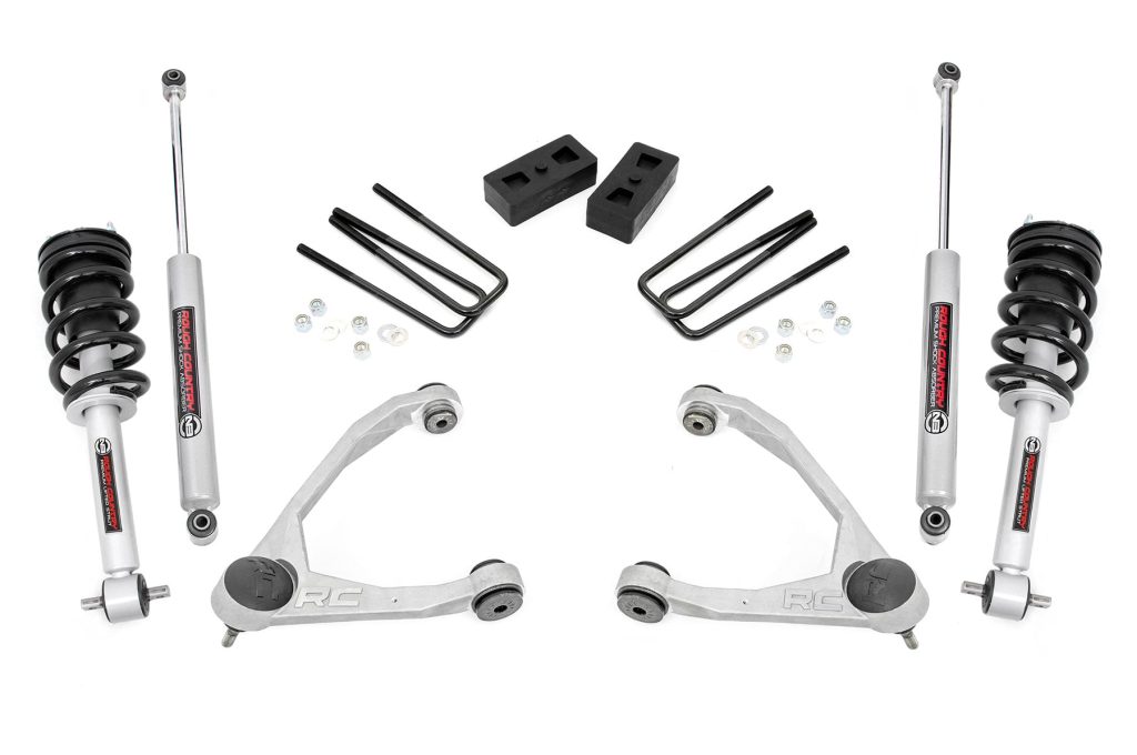 Rough Country 3.5 Inch Lift Kit Cast Steel N3 Strut Chevy/GMC 1500 (07-13)