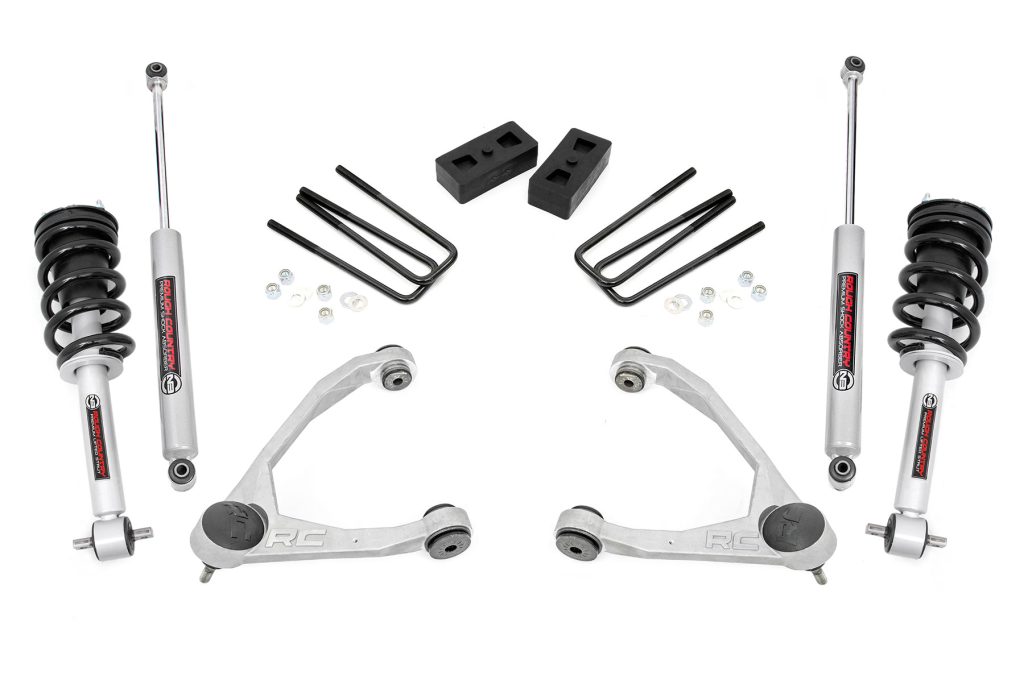 Rough Country 3.5 Inch Lift Kit Cast Steel N3 Strut Chevy/GMC 1500 (14-16)