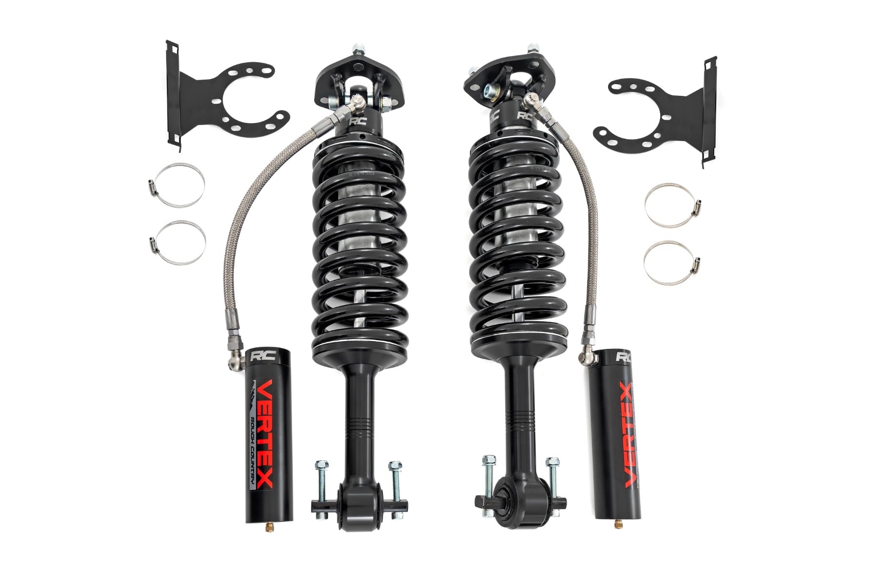 Rough Country Vertex 2.5 Remote Reservoir Coilovers Front 3.5β³ Chevy/GMC Sierra/Silverado 1500 (19-26)
