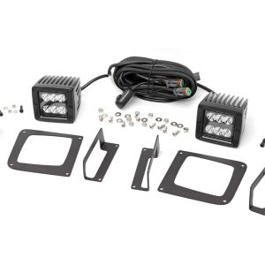 Rough Country LED Light Kit Fog Mount 2β³ Black Pair GMC Sierra 1500 2WD/4WD (14-15)