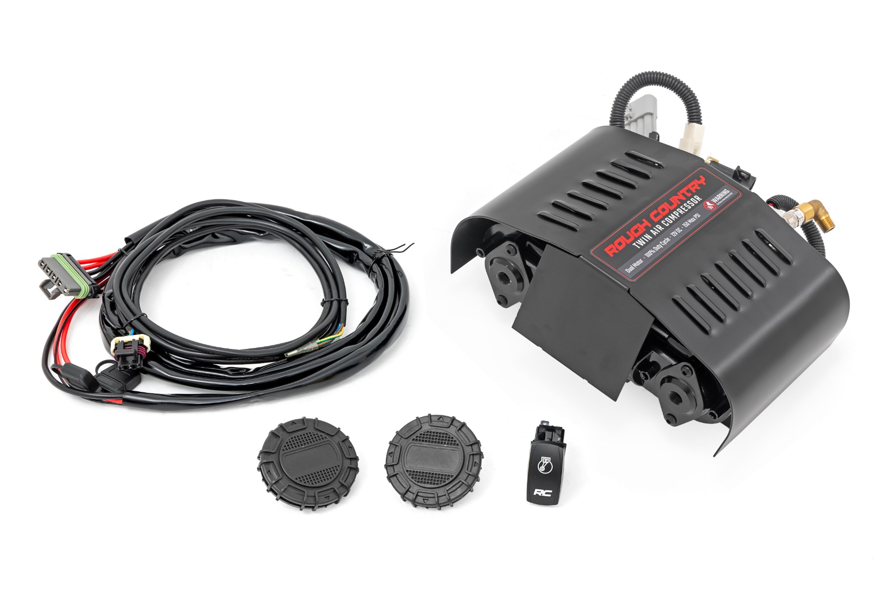 Rough Country Twin Motor Air Compressor Kit 12 Volt 6.16 CFM