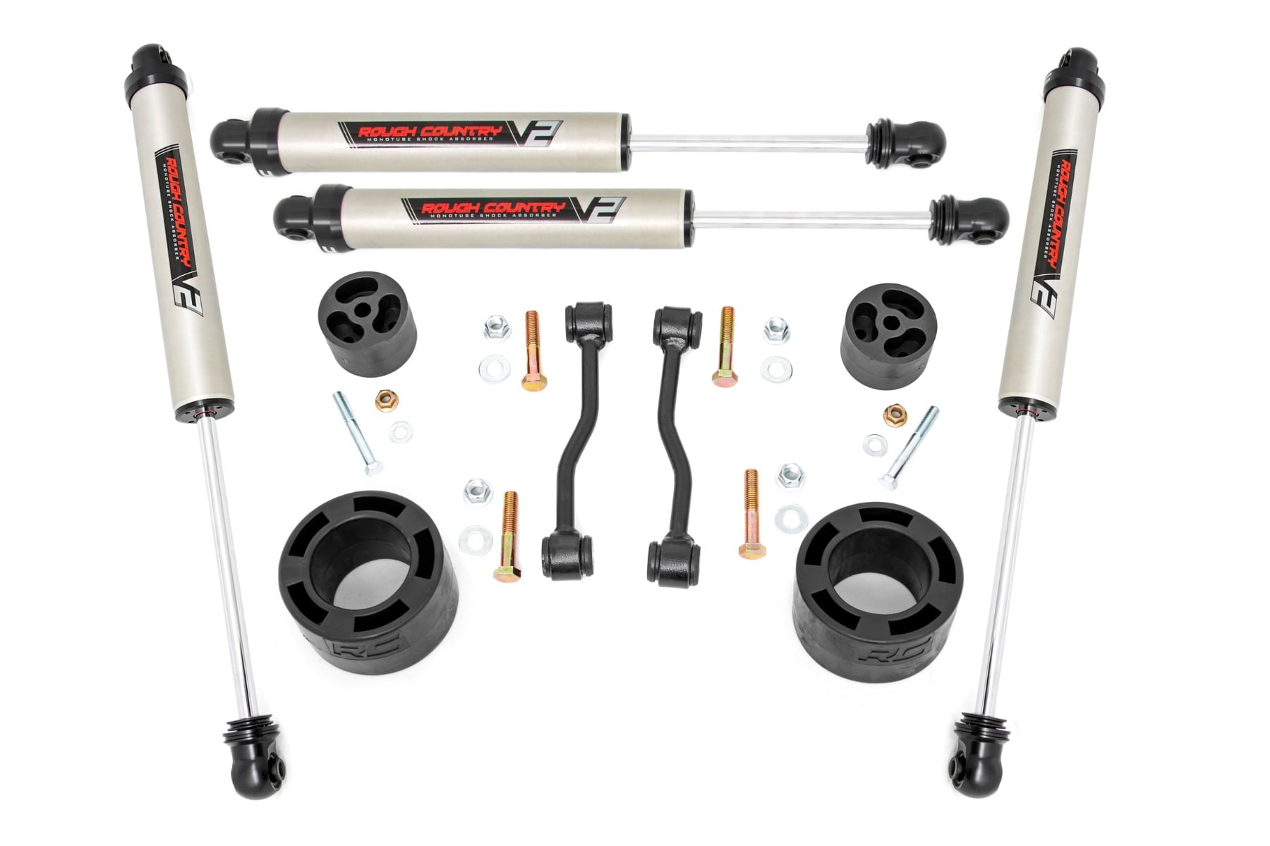 Rough Country 2.5 Inch Leveling Kit Spacers V2 Jeep Gladiator JT 4WD (2020-2023)