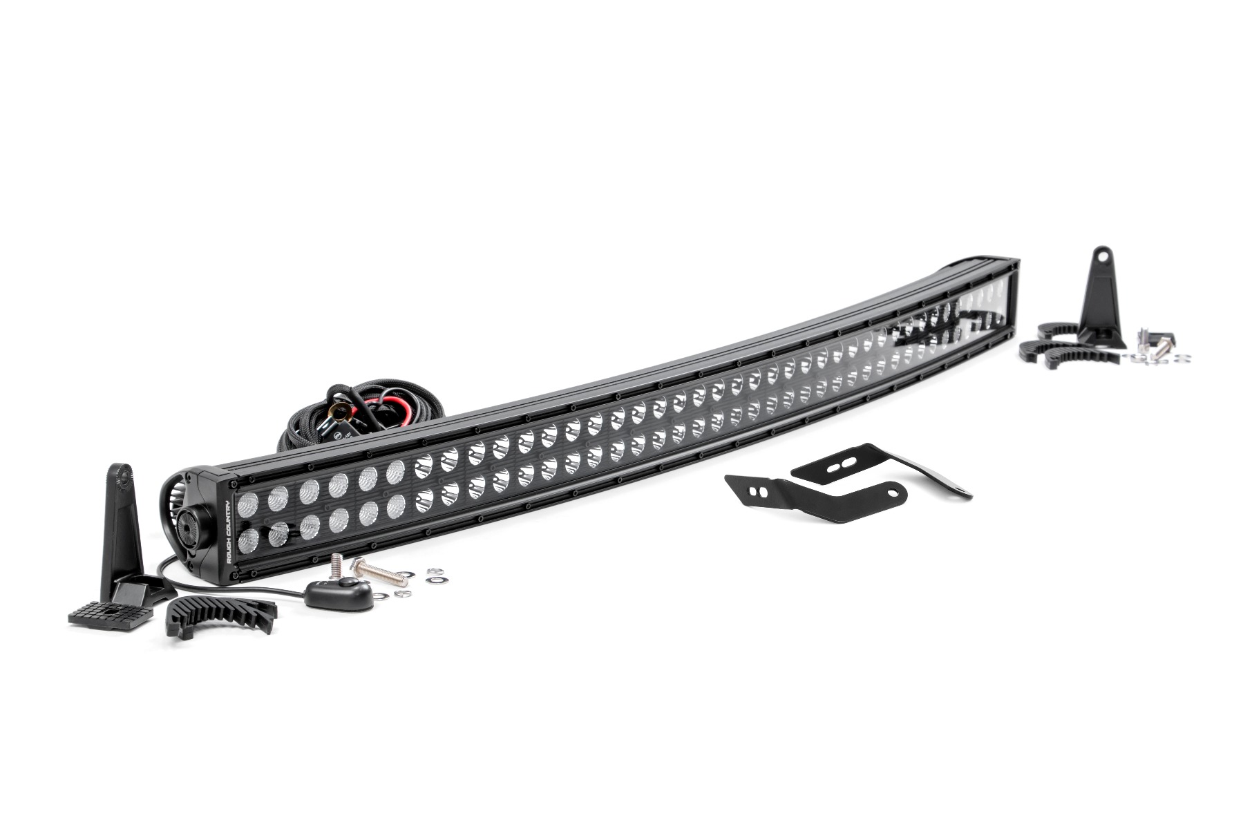 Rough Country LED Light Kit Front Mount 40″ Black Dual Row Honda Talon 1000