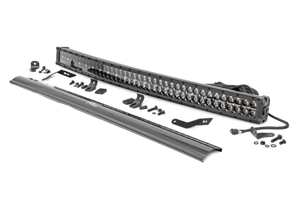 Rough Country LED Light Kit Front Mount 40″ Black Dual Row White DRL Honda Talon 1000