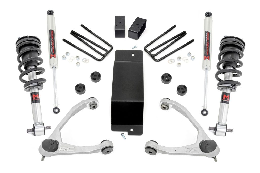 Rough Country 3.5 Inch Lift Kit Forged UCA M1 Strut Chevy/GMC 1500 (14-16)