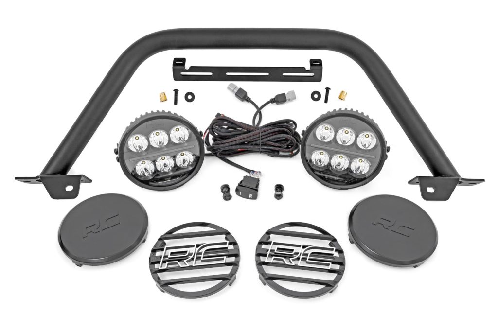 Rough Country Safari Bar 6.5 Inch Round LED OE Modular Steel Ford Bronco 4WD (21-26)