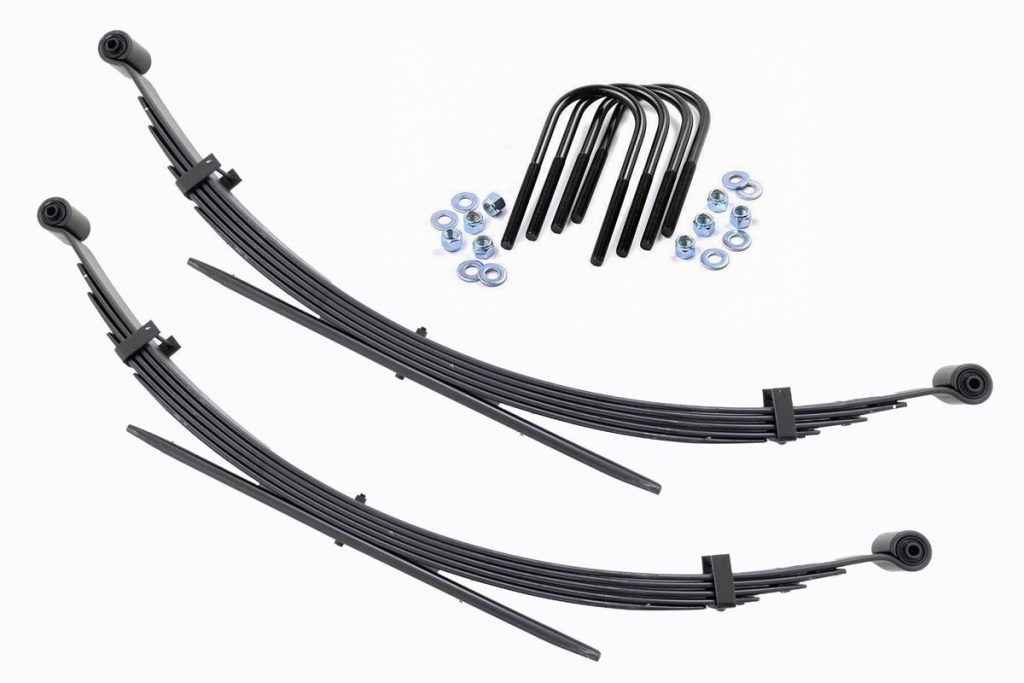 Rough Country Rear 56 Inch Leaf Springs 2″ Lift Pair Chevy/GMC C20/K20 C25/K25 Truck 4WD (77-87)