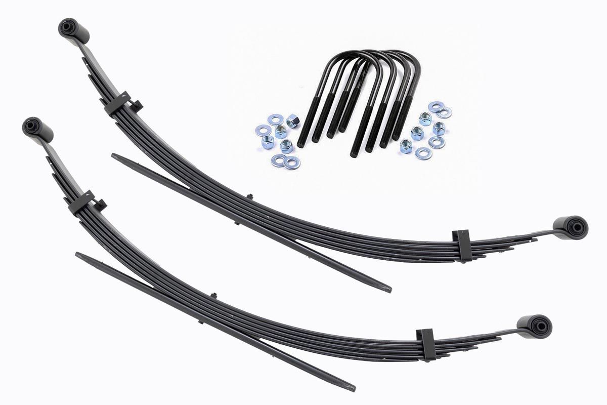 Rough Country Rear 56 Inch Leaf Springs 2″ Lift Pair Chevy/GMC C20/K20 C25/K25 Truck 4WD (77-87)