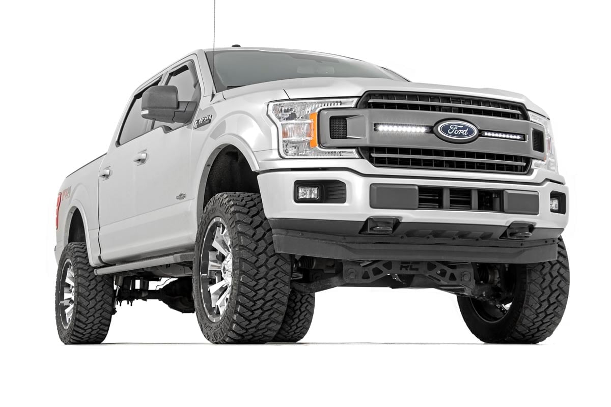 Rough Country 10 Inch Chrome Series LED Light Bar Slim Line Pair