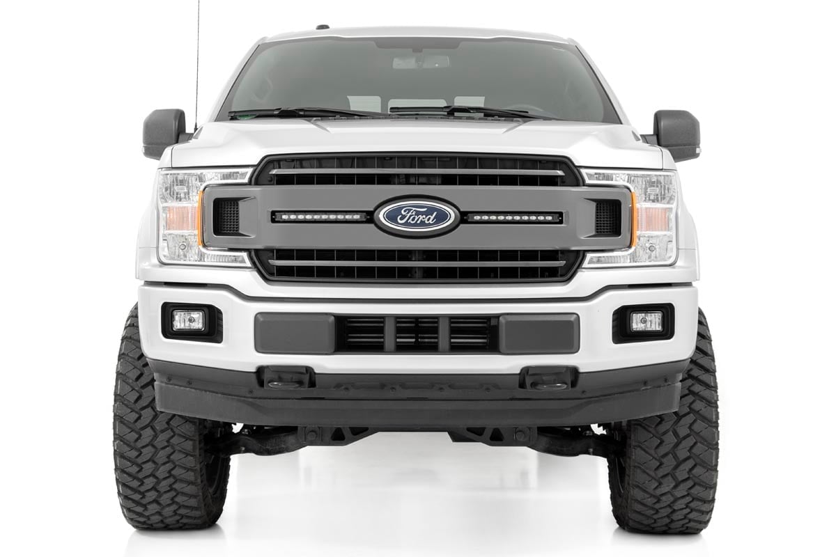 Rough Country 10 Inch Black Series LED Light Bar Slim Line Pair