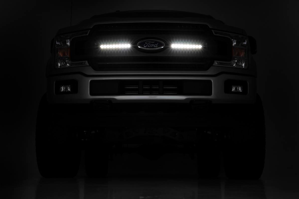 Rough Country 10 Inch Chrome Series LED Light Bar Slim Line Pair