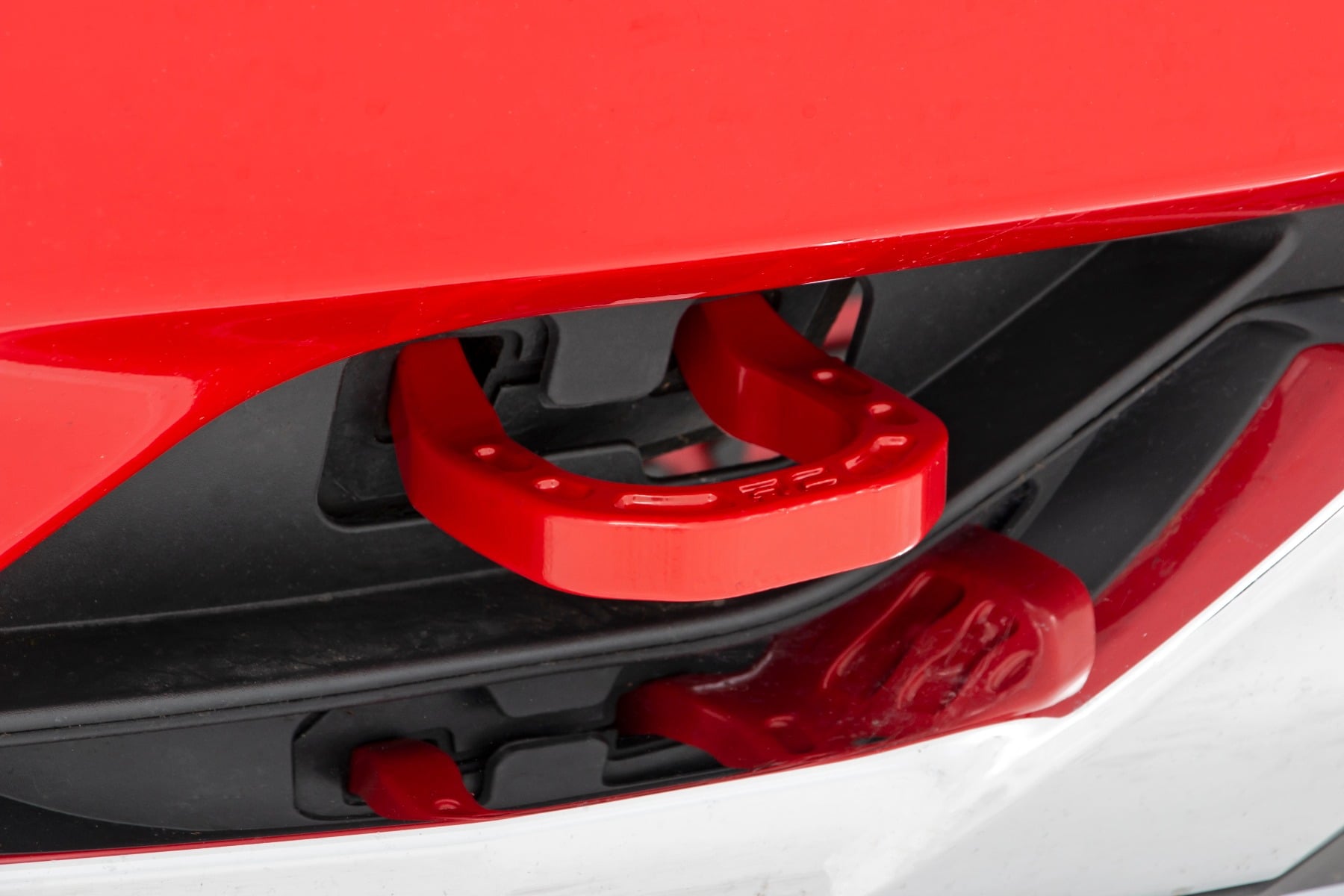 Rough Country Tow Hooks Forged Red Chevy Silverado 1500 2WD/4WD (2014-2018 & Classic)