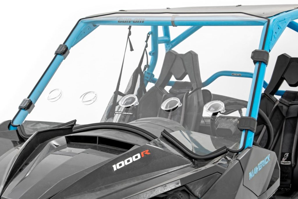 Rough Country Vented Full Windshield Scratch Resistant Can-Am Maverick Max 1000R X